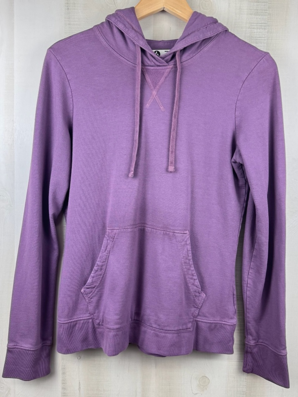 American Giant Women’s Pullover Hoodie Purple Supima Cotton Modal Small FLAW